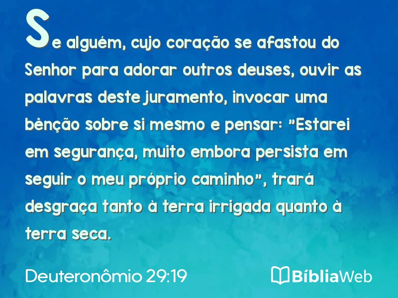 Deuteronômio 29:19 em imagem para compartilhar