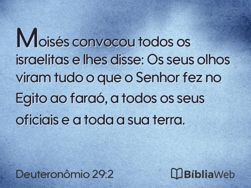 Deuteronômio 29:2 em imagem para compartilhar