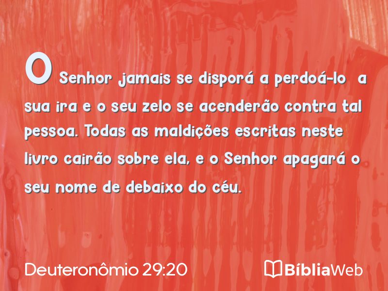 Deuteronômio 29:20 em imagem para compartilhar