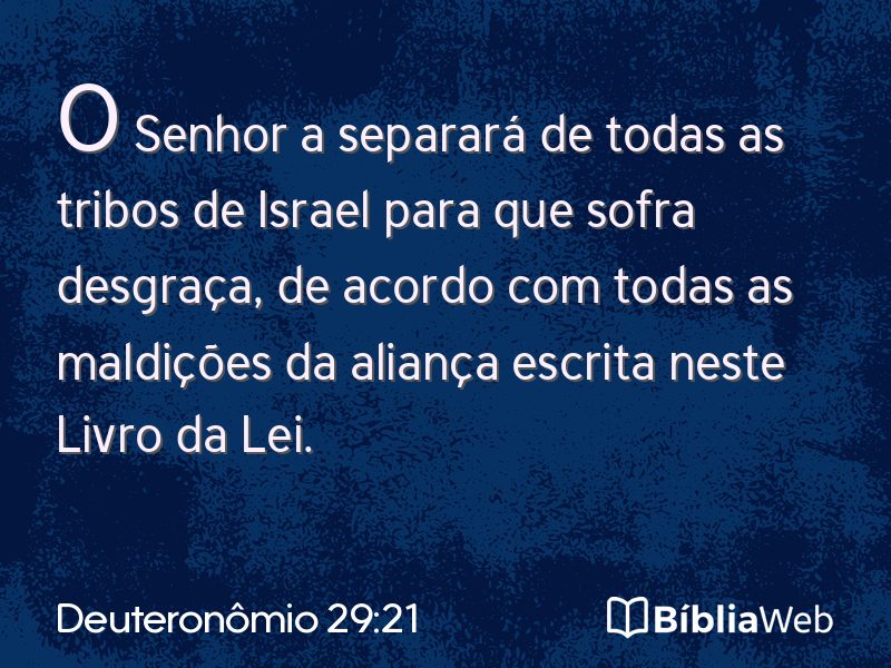 Deuteronômio 29:21 em imagem para compartilhar