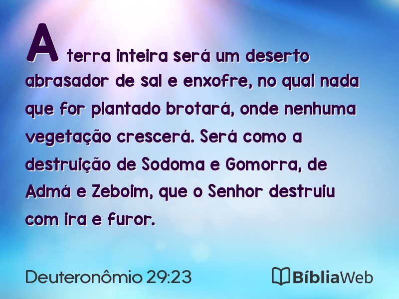 Deuteronômio 29:23 em imagem para compartilhar