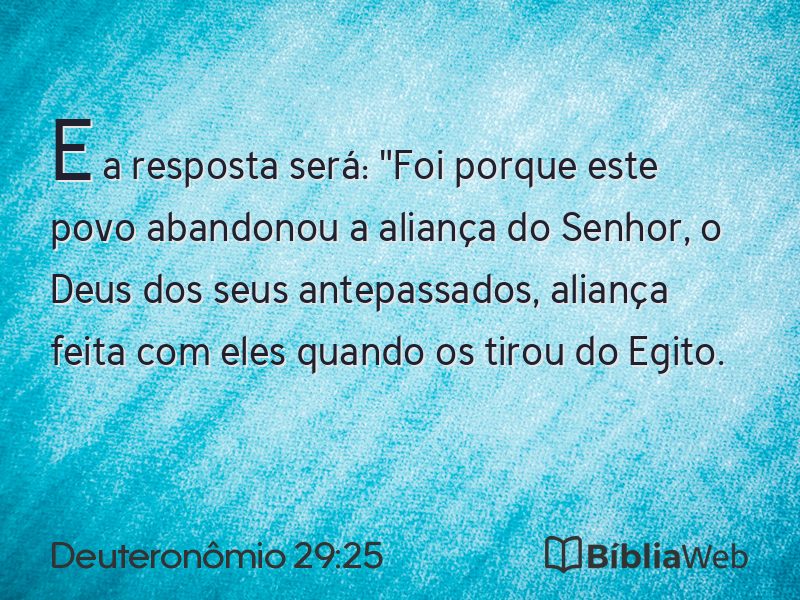Deuteronômio 29:25 em imagem para compartilhar