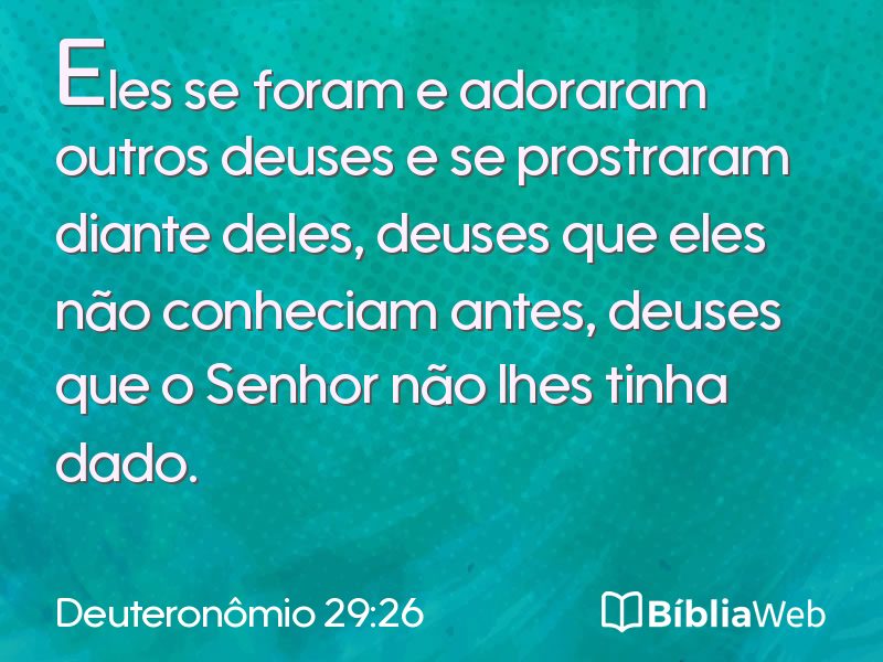 Deuteronômio 29:26 em imagem para compartilhar