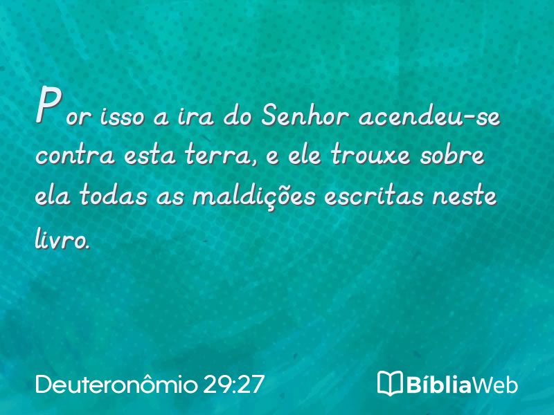 Deuteronômio 29:27 em imagem para compartilhar