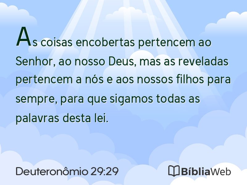 Deuteronômio 29:29 em imagem para compartilhar