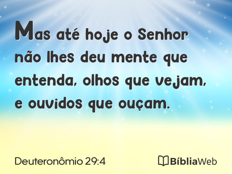 Deuteronômio 29:4 em imagem para compartilhar