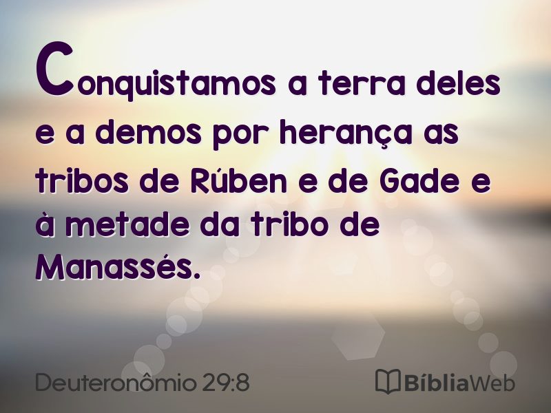 Deuteronômio 29:8 em imagem para compartilhar