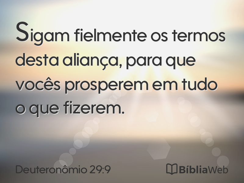 Deuteronômio 29:9 em imagem para compartilhar