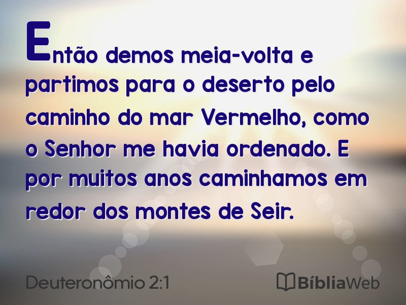 Deuteronômio 2:1 em imagem para compartilhar
