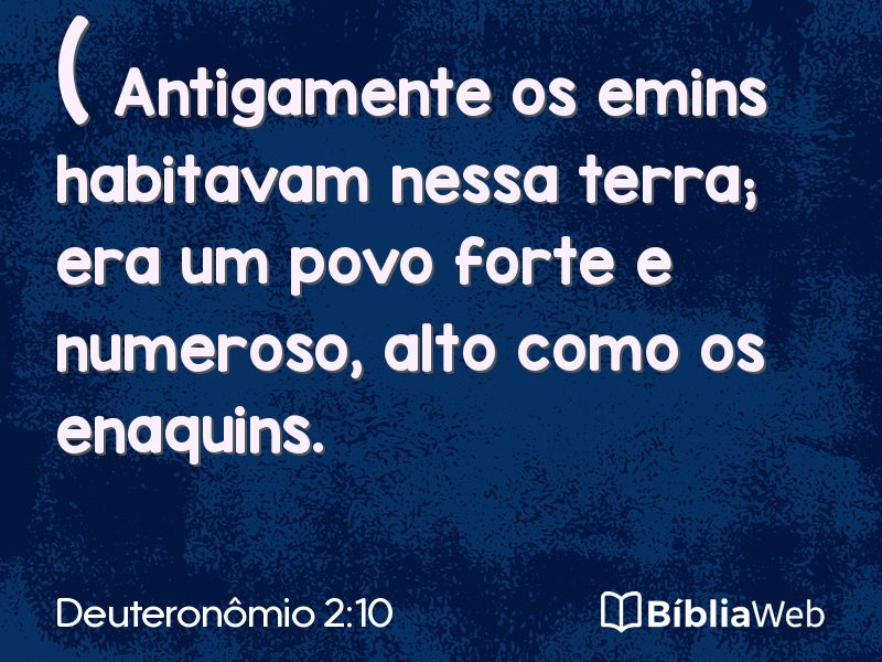 Deuteronômio 2:10 em imagem para compartilhar