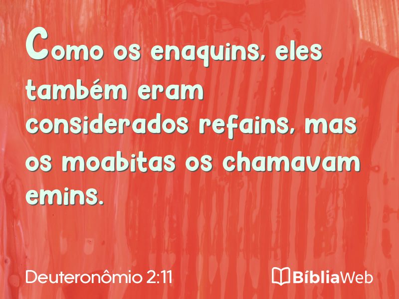 Deuteronômio 2:11 em imagem para compartilhar