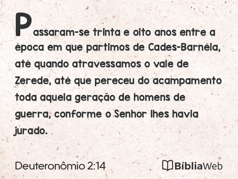 Deuteronômio 2:14 em imagem para compartilhar