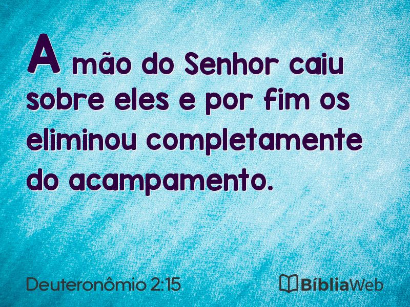 Deuteronômio 2:15 em imagem para compartilhar
