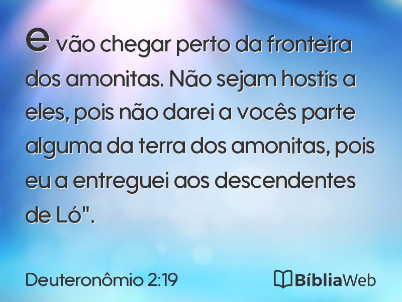 Deuteronômio 2:19 em imagem para compartilhar