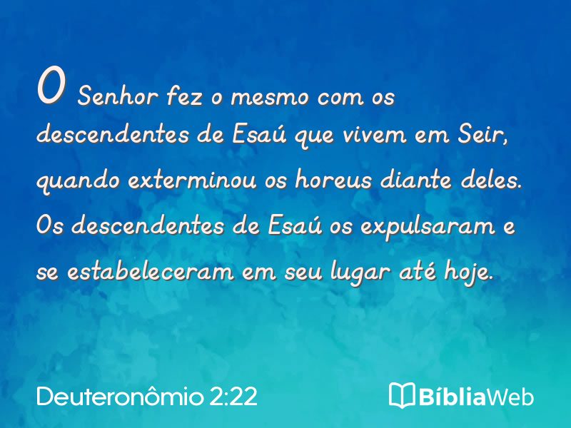 Deuteronômio 2:22 em imagem para compartilhar