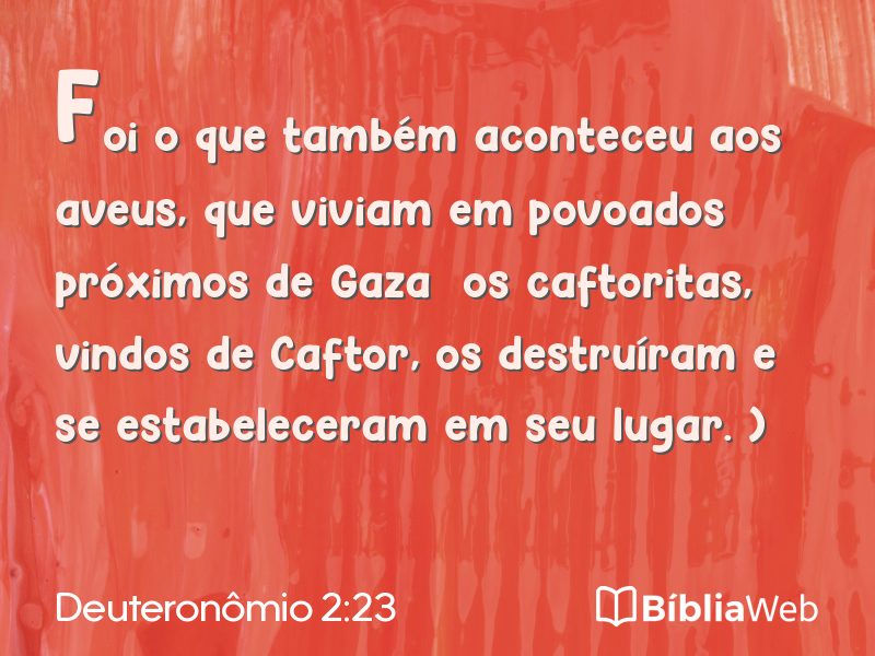 Deuteronômio 2:23 em imagem para compartilhar