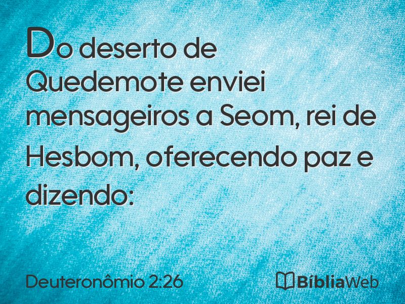 Deuteronômio 2:26 em imagem para compartilhar