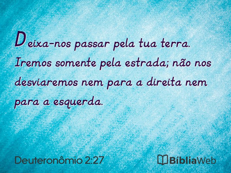 Deuteronômio 2:27 em imagem para compartilhar