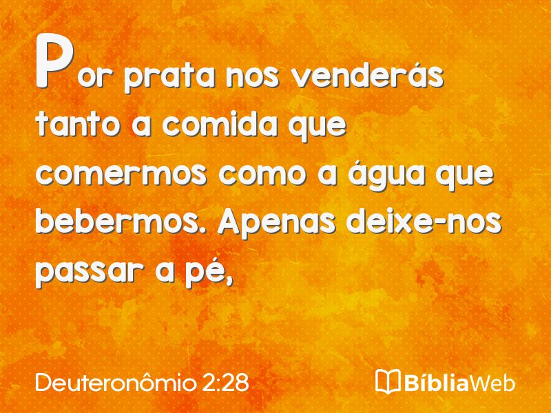 Deuteronômio 2:28 em imagem para compartilhar