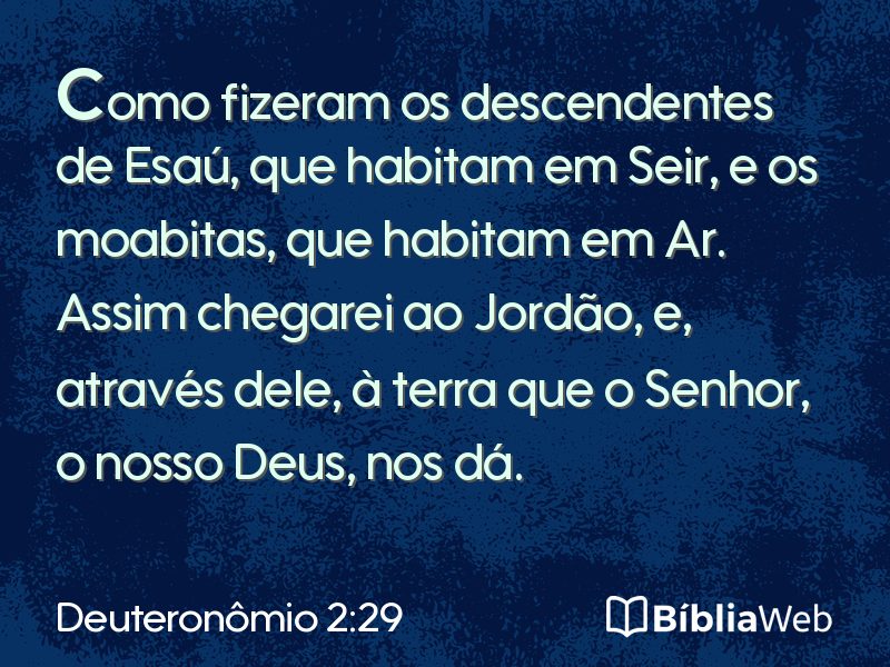 Deuteronômio 2:29 em imagem para compartilhar