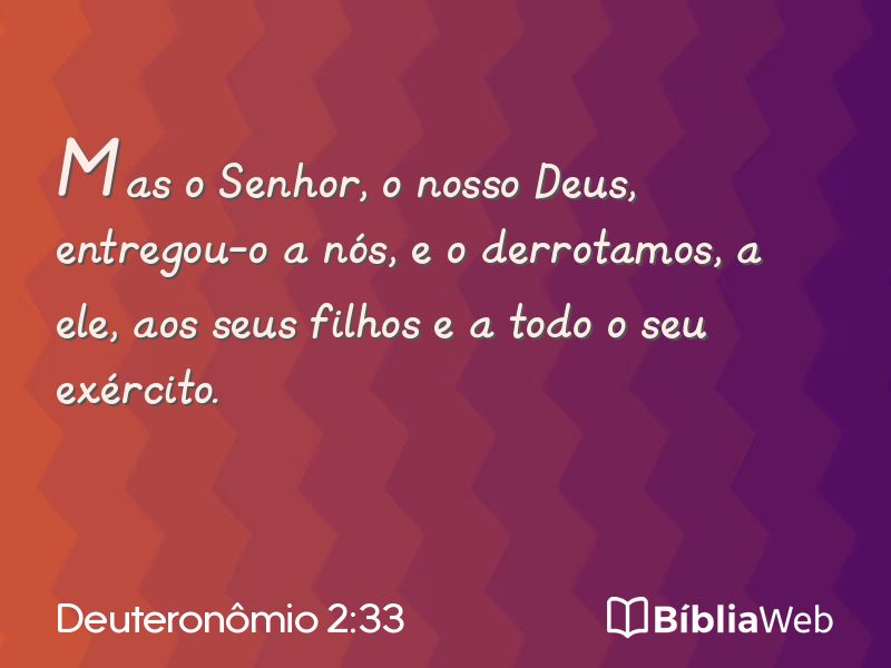 Deuteronômio 2:33 em imagem para compartilhar