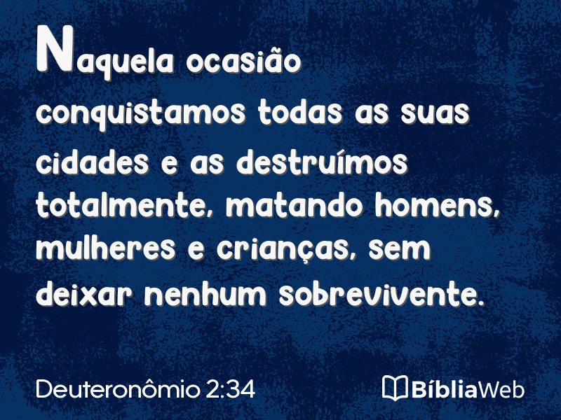 Deuteronômio 2:34 em imagem para compartilhar