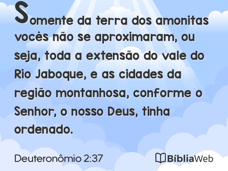 Deuteronômio 2:37 em imagem para compartilhar