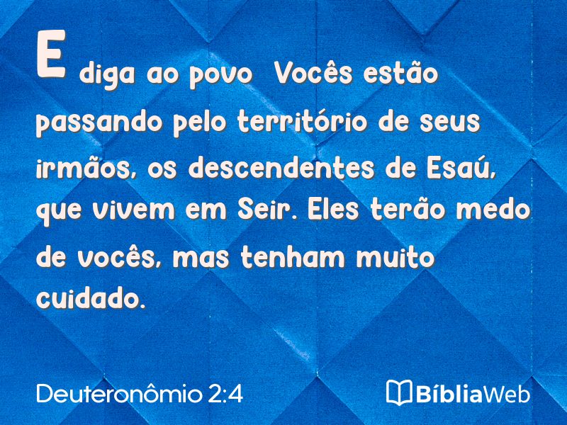 Deuteronômio 2:4 em imagem para compartilhar