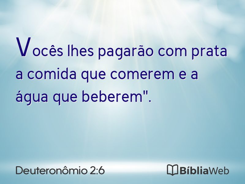 Deuteronômio 2:6 em imagem para compartilhar