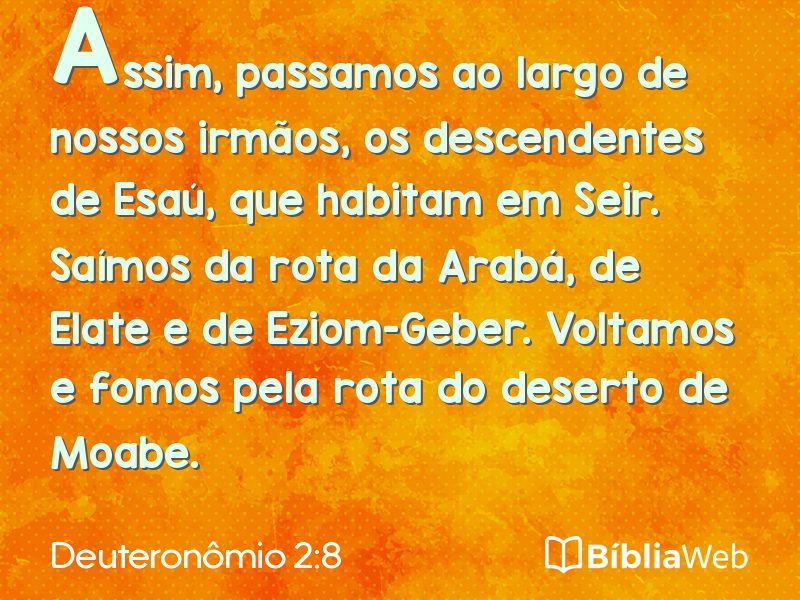 Deuteronômio 2:8 em imagem para compartilhar
