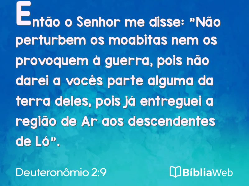 Deuteronômio 2:9 em imagem para compartilhar