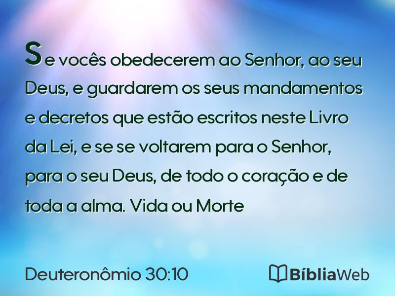 Deuteronômio 30:10 em imagem para compartilhar