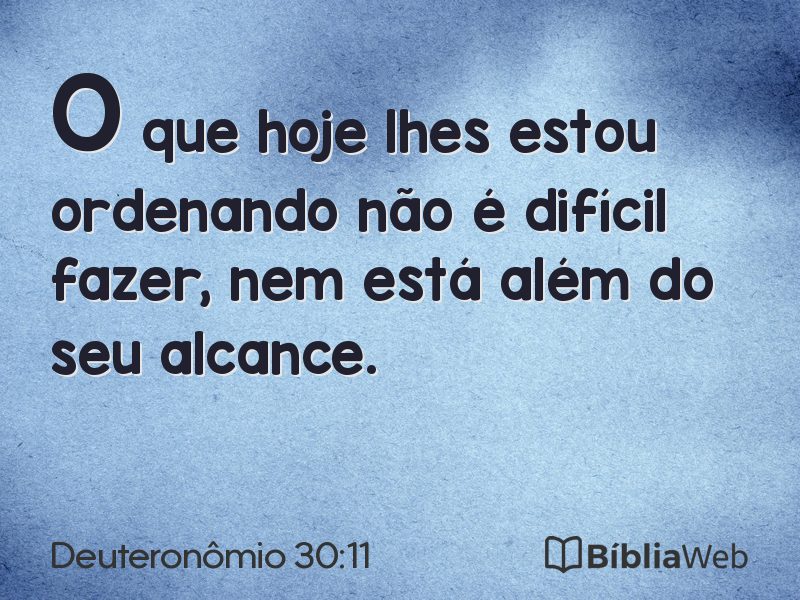 Deuteronômio 30:11 em imagem para compartilhar
