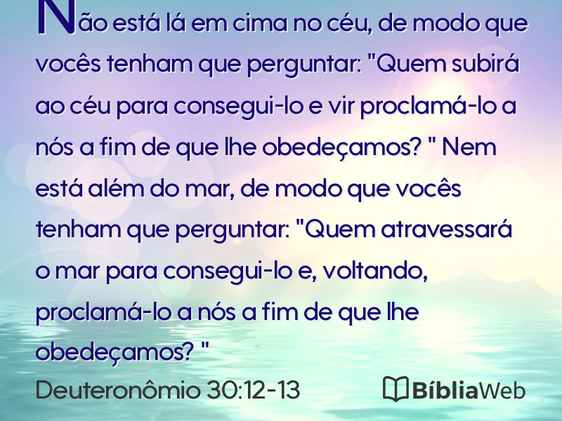 Deuteronômio 30:12-13 em imagem para compartilhar