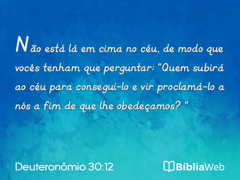 Deuteronômio 30:12 em imagem para compartilhar