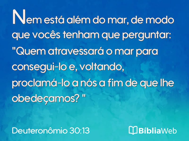 Deuteronômio 30:13 em imagem para compartilhar