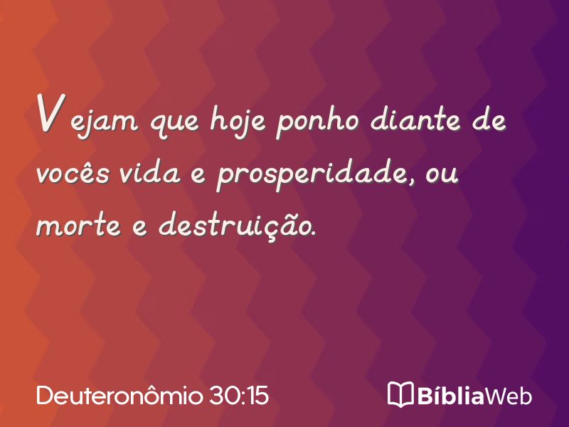 Deuteronômio 30:15 em imagem para compartilhar
