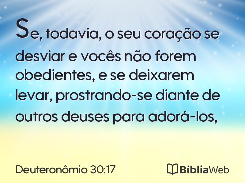 Deuteronômio 30:17 em imagem para compartilhar