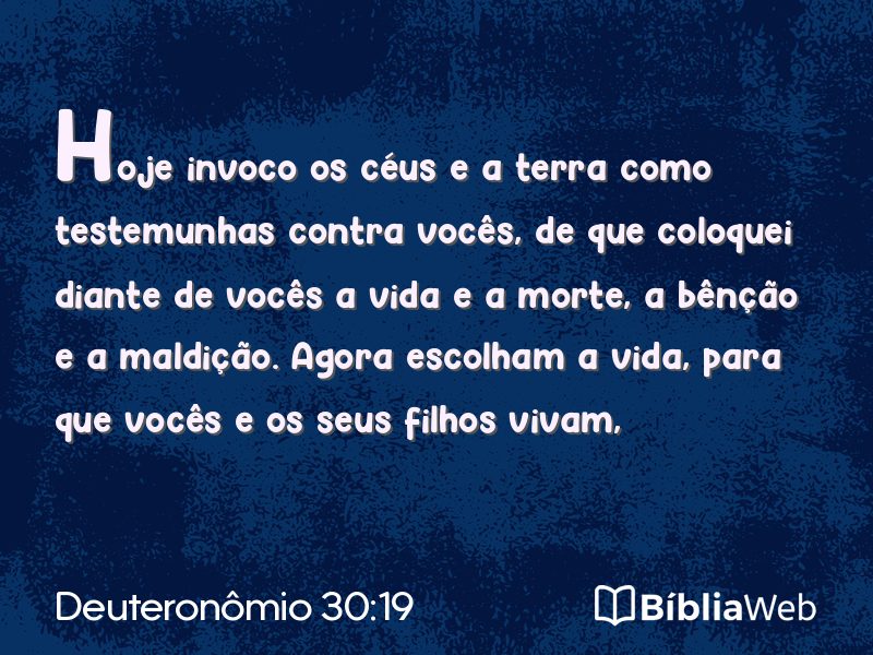 Deuteronômio 30:19 em imagem para compartilhar