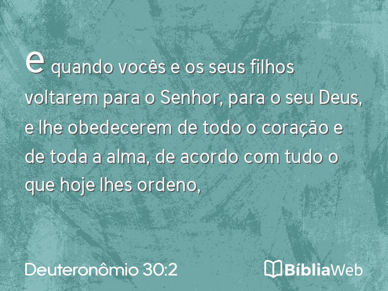 Deuteronômio 30:2 em imagem para compartilhar