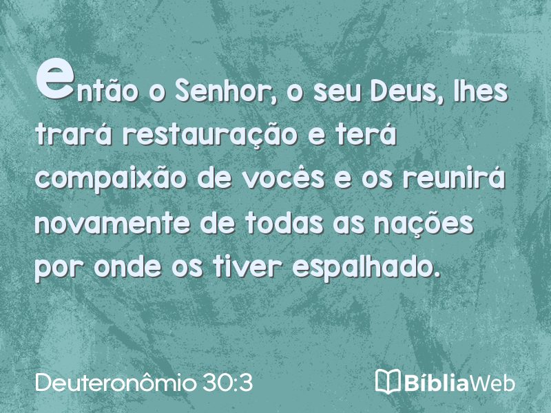 Deuteronômio 30:3 em imagem para compartilhar