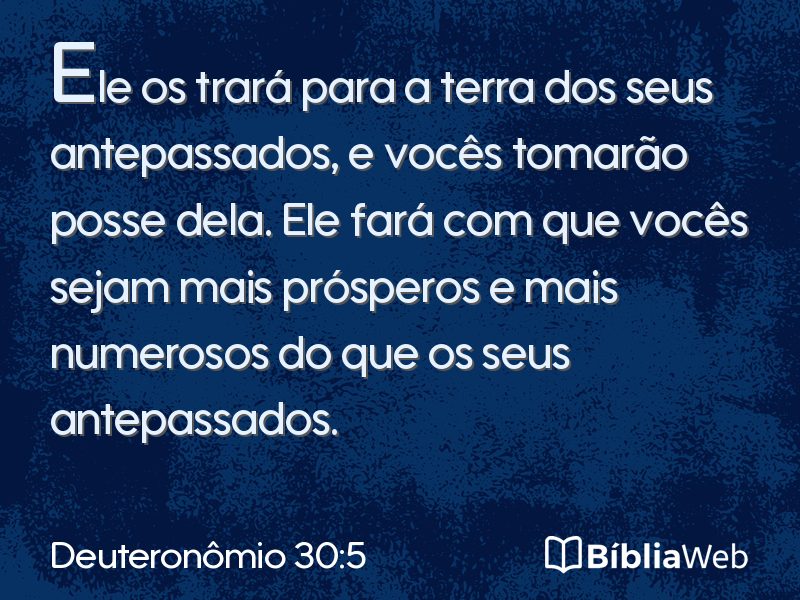 Deuteronômio 30:5 em imagem para compartilhar
