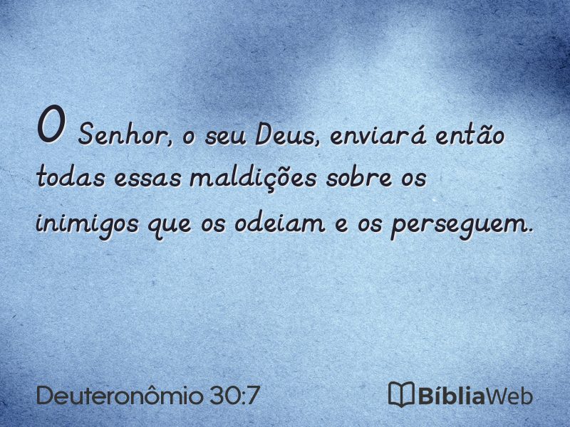 Deuteronômio 30:7 em imagem para compartilhar
