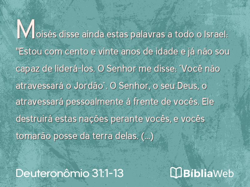 Deuteronômio 31:1-13 em imagem para compartilhar