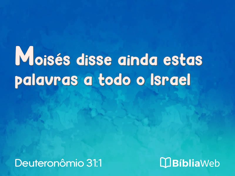 Deuteronômio 31:1 em imagem para compartilhar