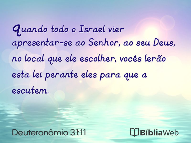 Deuteronômio 31:11 em imagem para compartilhar