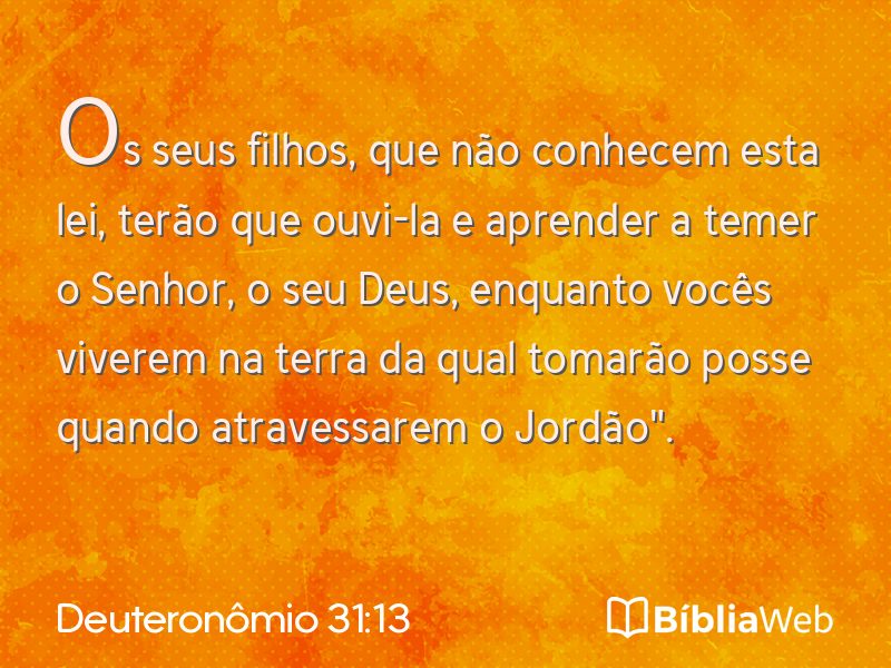 Deuteronômio 31:13 em imagem para compartilhar