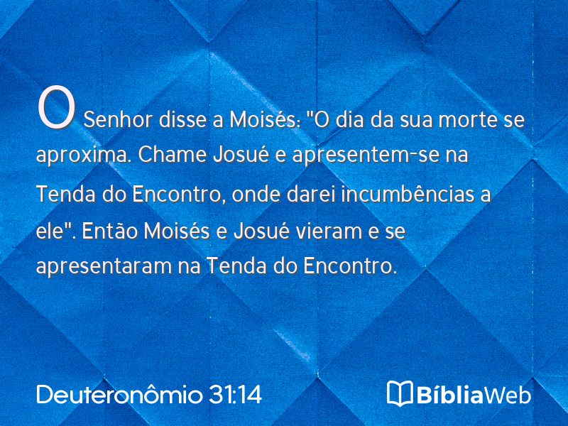 Deuteronômio 31:14 em imagem para compartilhar