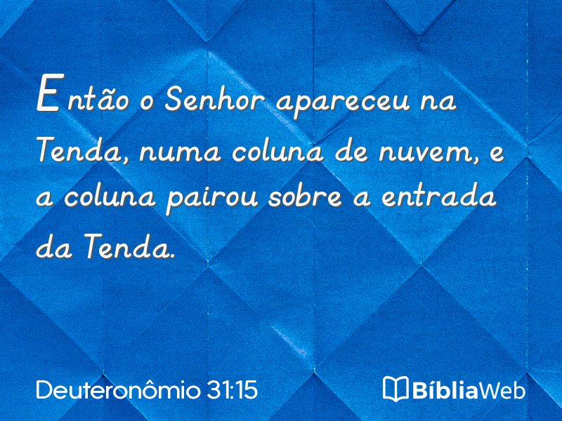 Deuteronômio 31:15 em imagem para compartilhar