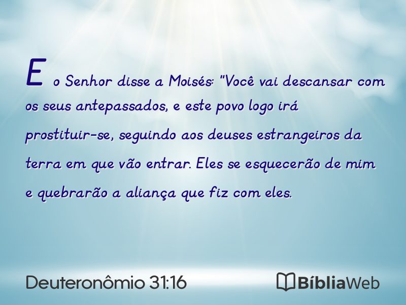 Deuteronômio 31:16 em imagem para compartilhar